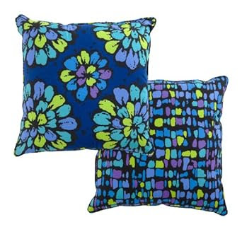 Amazon.com: Vera Bradley Reversible Toss Pillow Indigo Pop: Clothing
