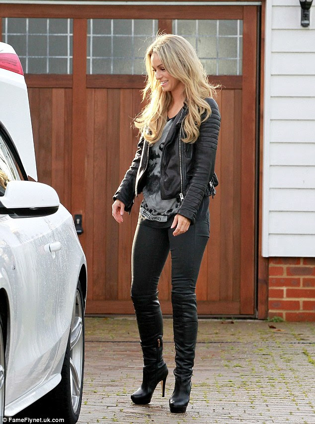 Looking happy: The star didn't look like she had too many problems going on