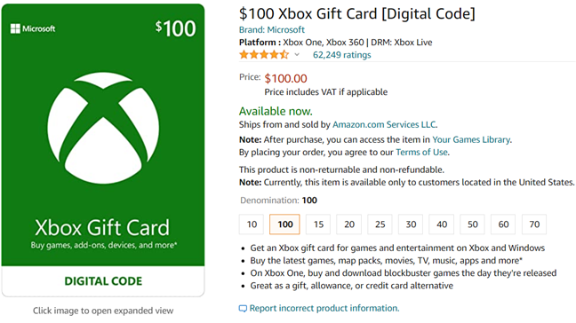 Xbox Gift Cards And Digital Codes From Amazon How To Buy And Redeem Digital Citizen