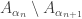 A_{\alpha_n}\setminus A_{\alpha_{n+1}}