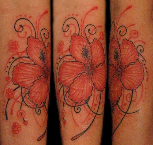  Lily and Girly Swirly Pattern Tattoo · Monarch Butterfly 
