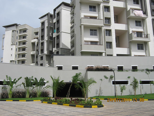 Basement parking and Sobha Carnation - on the day of launch of "Sobha Garnet - 3 BHK & 4 BHK Flats" - off NIBM Road -  at Kondhwa - Pune