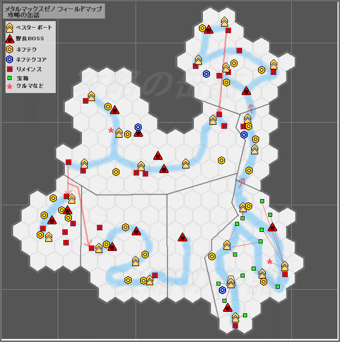 トラベルマップ画像 ベスターポート メタルマックスゼノ 攻略の缶詰