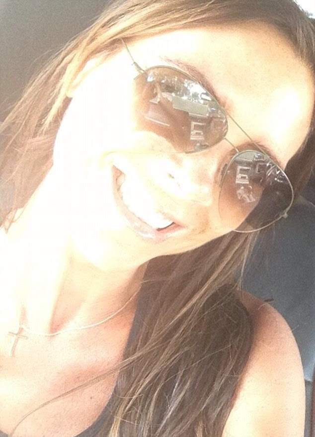 Summer fun: One of Victoria's friends posted a Twitter pic of her saying: 'So glad to have you back! So much fun hiking and laughing in the LA sunshine with @VictoriaBeckham' 