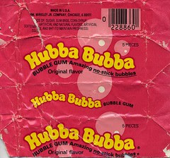 Original Hubba Bubba gum wrapper