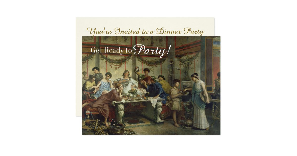 Ancient Roman Dinner Party Feast Card | Zazzle