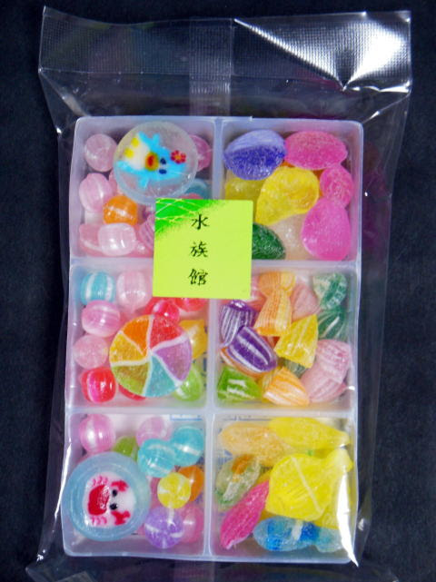 京都のかわいい飴屋さん 水族館 京飴と金平糖のつめあわせです 詳細 京彩器
