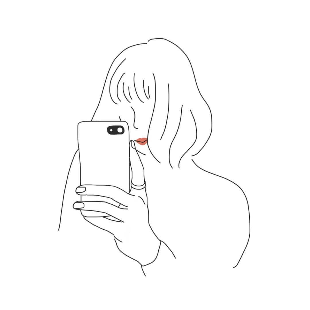 人気ダウンロード おしゃれ モノクロ イラスト 女の子