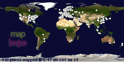Profile Visitor Map - Click to view visits