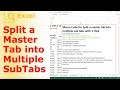 How To Split A Worksheet Into Multiple Worksheets