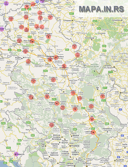 Mapa.in.rs - mape gradova Srbije sa pretragom ulica