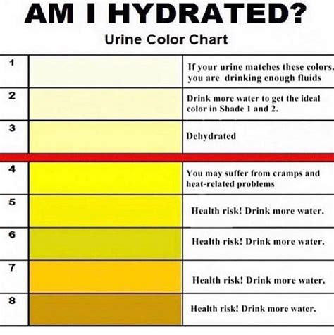  am i hydrated urine color chart health chart urinal color chart