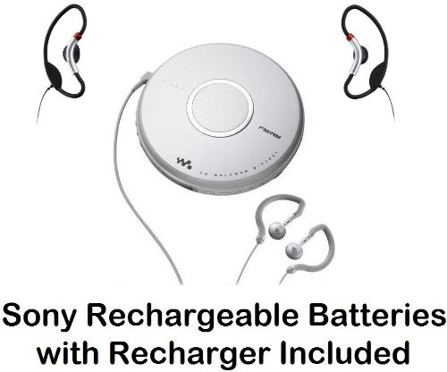 Sony Walkman Portable Skip-Free CD Player & AM FM Radio with Earbud Headphones, 30 Preset Stations, Digital Mega Bass Sound, Sony Walkman Portable Skip-Free CD Player & AM FM Radio with Earbud Headphones, 30 Preset Stations, Digital Mega Bass Sound,