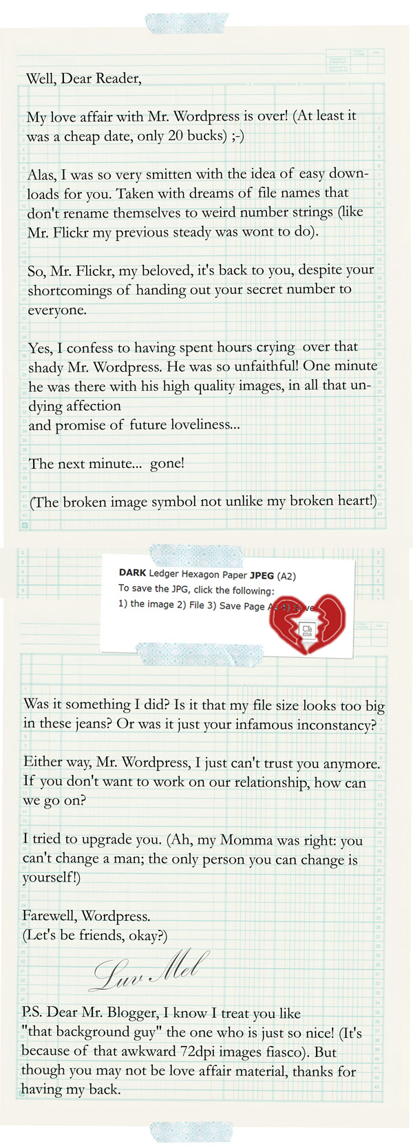 Dear John letter to Wordpress
