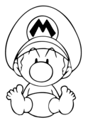 ぬり絵 スーパーマリオブラザーズ