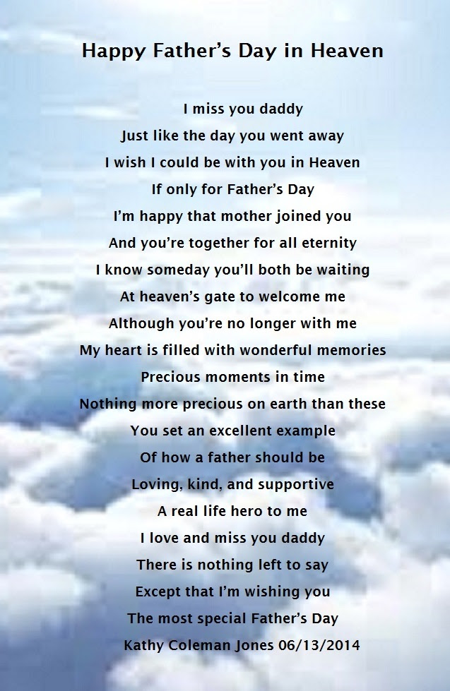 Fathers Day in Heaven - Holiday Poems