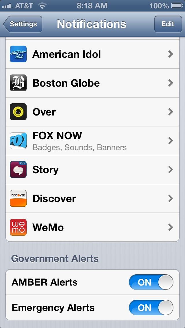 iPhone Emergency Alerts Notifications.