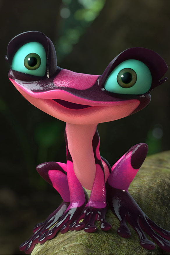 Pink Frog Rio 2 From Behind Clip Art Library