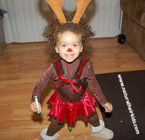 rudolf reindeer costume natural hair