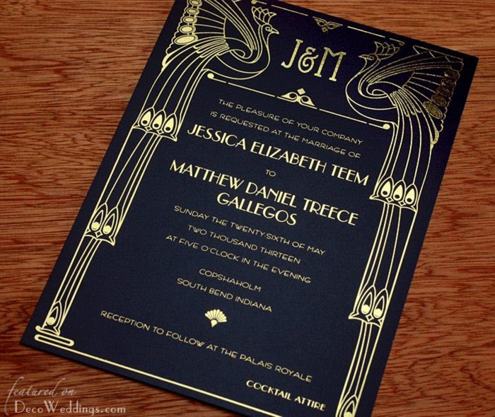 Art Deco Wedding Invitations | Deco Weddings
