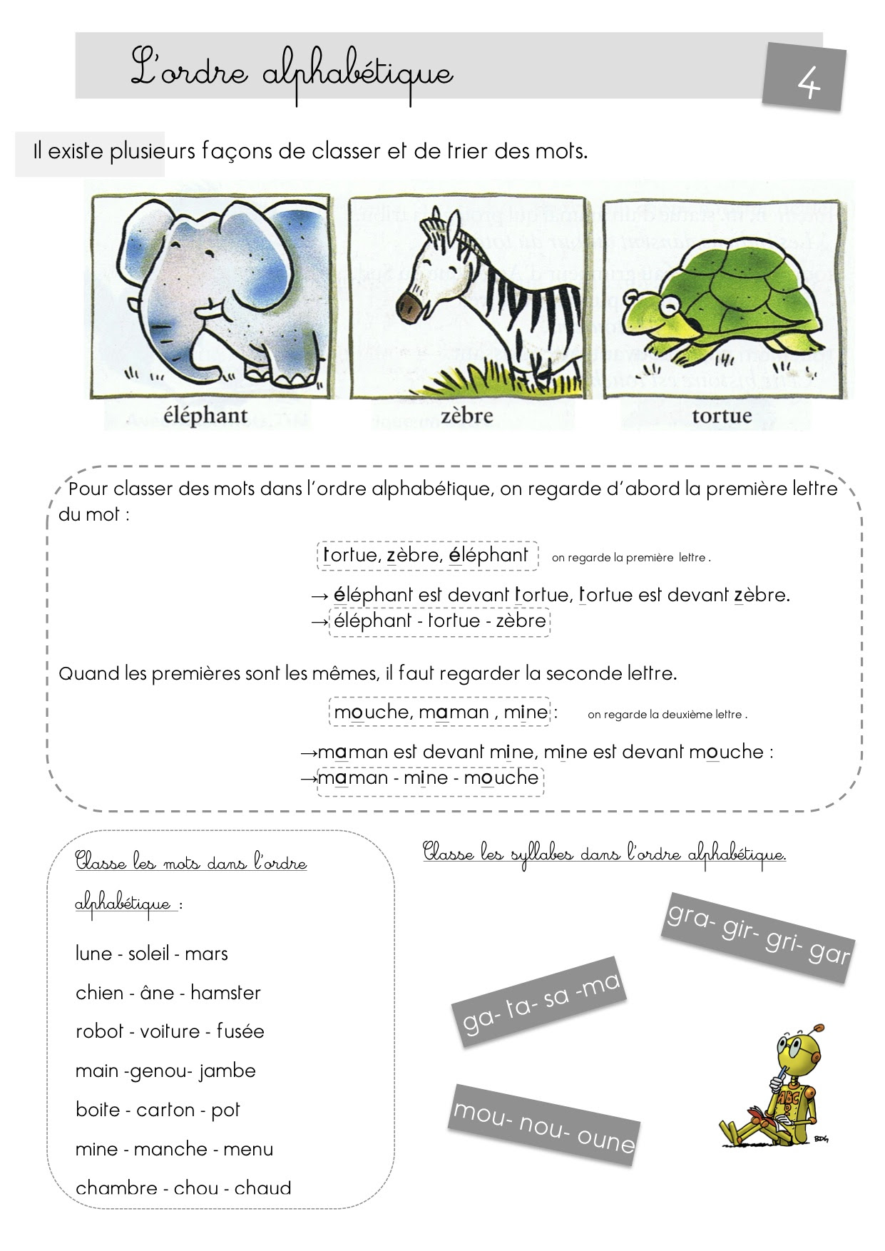 Mes Fiches De Vocabulaire Bout De Gomme