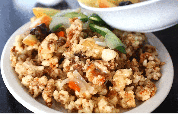 sweet and sour pork (Tangsuyuk: 탕수육)