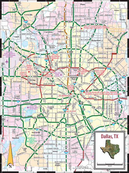 Street Map Of Dallas Tx Dallas Map   Dallas TX • mappery
