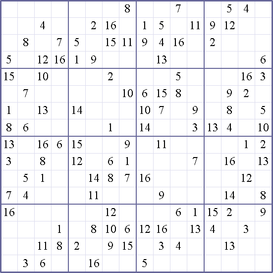 Sudoku 16 X 16 Para Imprimir - free printable sudoku games ...