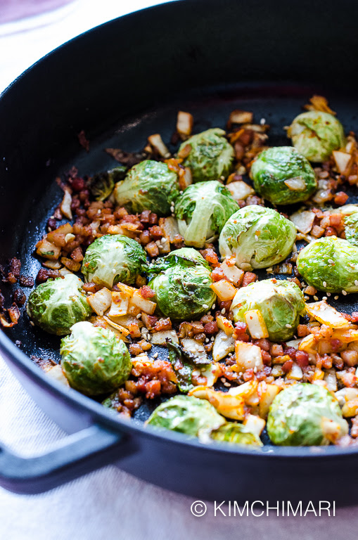 Easy Brussels Sprouts Recipe with Kimchi and Pancetta ...