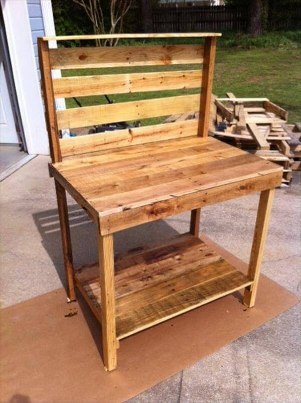 DIY Pallet Wood Potting Bench | Pallet Furniture DIY