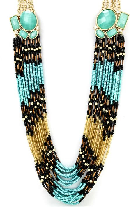 Gold necklace set clear vitrail oil spill stones ( 10237 gmt ). Multi Strand Seed Bead Necklace Set - Necklaces