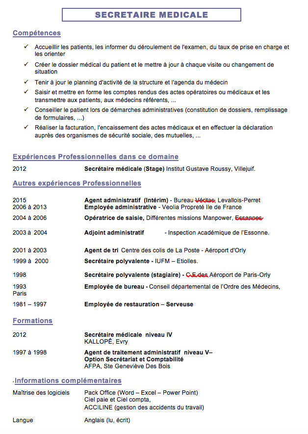 Lettre motivation secretaire medicale gratuite - Modele de 