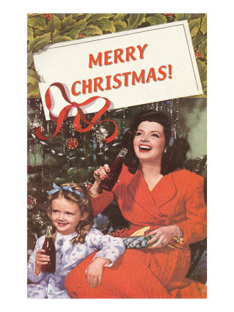 Merry Christmas, Drinking Cola Giclee Print