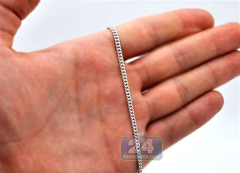 14k yellow gold 12mm solid cuban curb link bracelet chain 8.75, gold bracelet for men & women, 100% real 14k gold. Real 14K White Gold Solid Miami Cuban Link Mens Chain 2.5mm