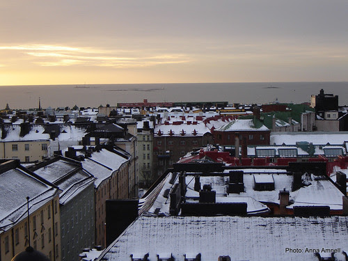 Sunrise in Helsinki in November. Aamurusko marraskuussa