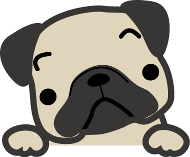 パグ 犬のイラスト 無料イラスト フリー素材