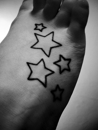 free foot star tattoo designs. foot star tattoos women star tattoos