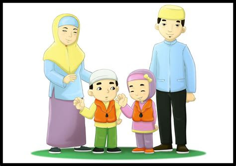 gambar kartun keluarga muslim lucu ktawacom ayo ketawa