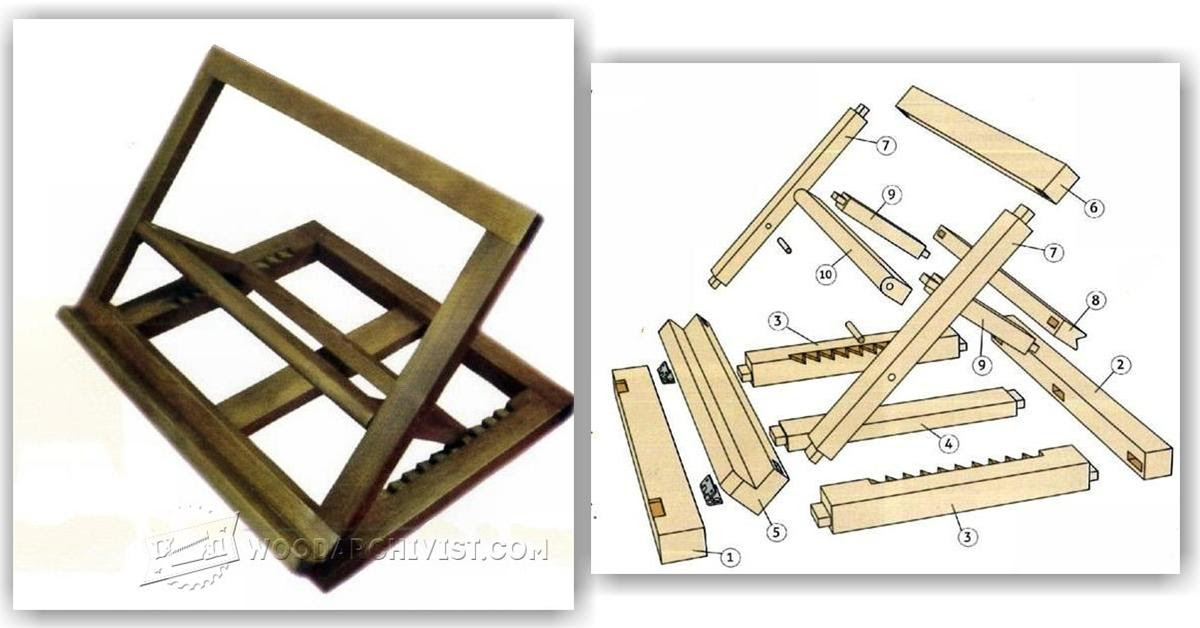 Folding Book Stand Plans • WoodArchivist
