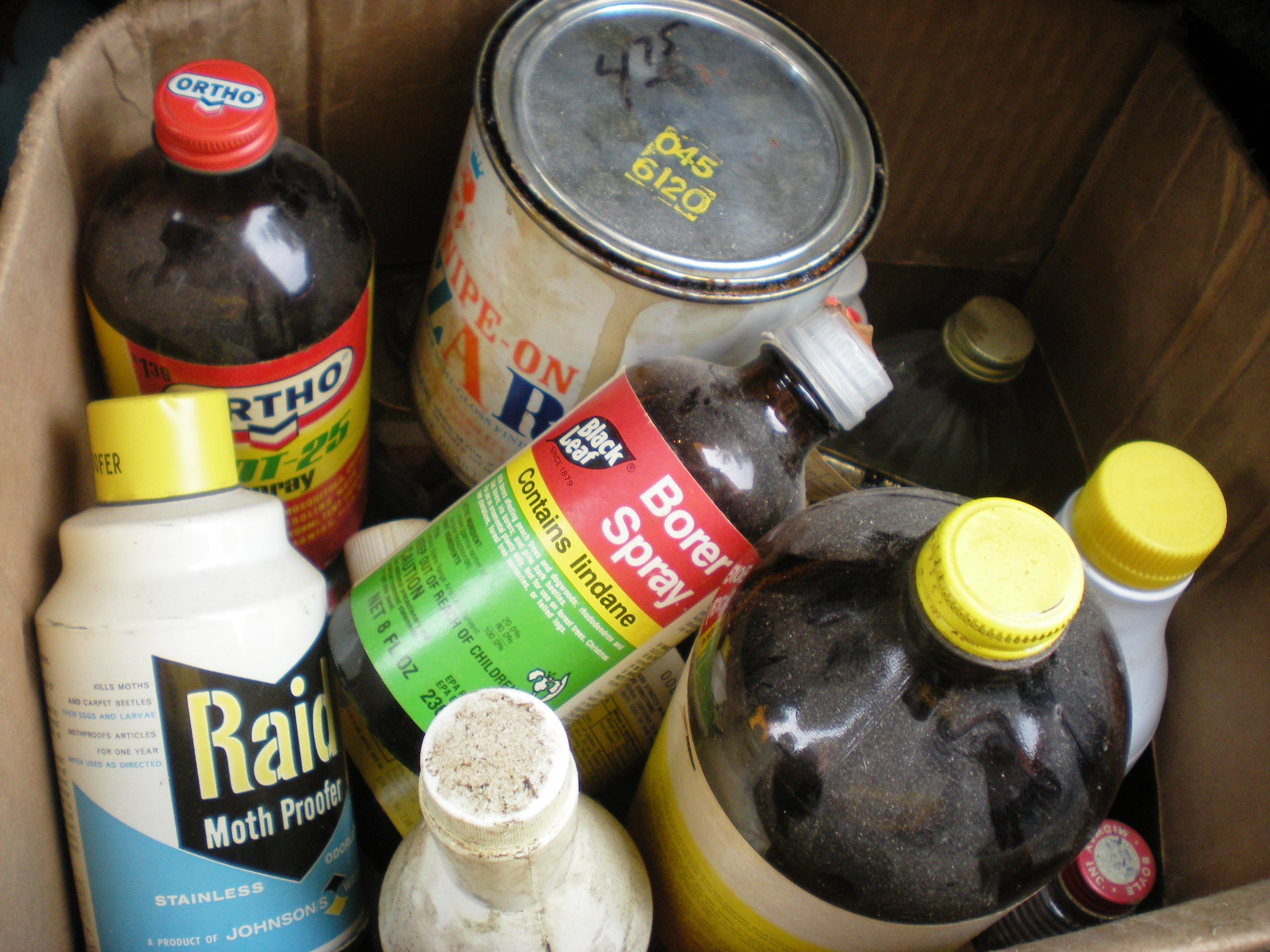 chemicals in box