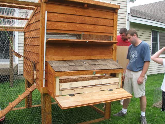 Our nesting boxes come out for easy cleaning.