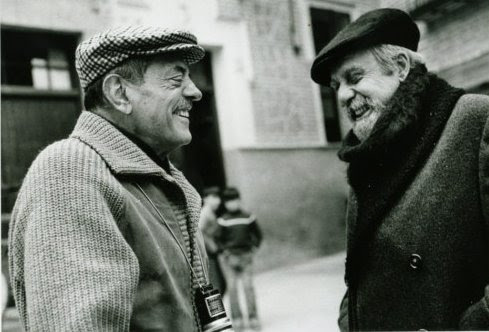 Luis Buñuel y Fernando Rey en Toledo durante el rodaje de Tristana en 1969