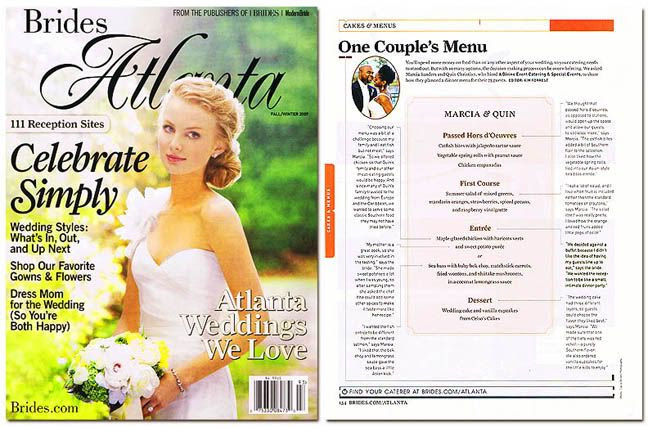 wedding reception menu
