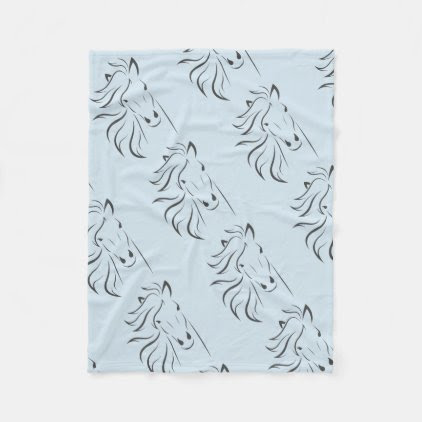Beautiful Horse with Glamorous Mane Fleece Blanket