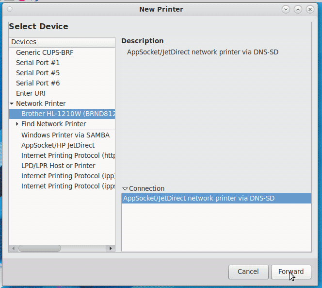 brother printer linux