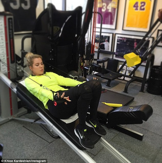 'I've never felt as comfortable in my own skin than I do now': When the Keeping Up with the Kardashians star isn't filming her E! series, she's toning her 5ft10in figure with personal trainer Gunnar Peterson