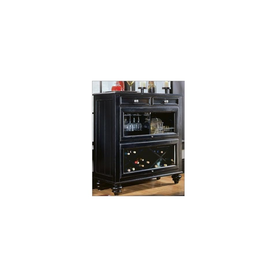 American Drew Camden Black Bookcase w Bar Wine Cabinet on American Drew Camden Black Bookcase w Bar Wine Cabinet on