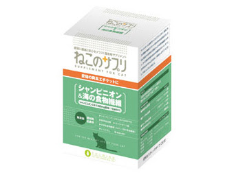 ねこのサプリ シャンピニオン 海の食物繊維 猫用サプリメント 30g