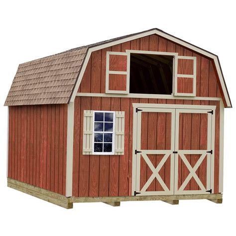 barns millcreek  ft   ft wood storage shed kit