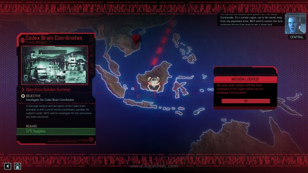 Beberapa misi penting perlu dibuka terlebih dahulu negaranya melalui jaringan resistance XCOM